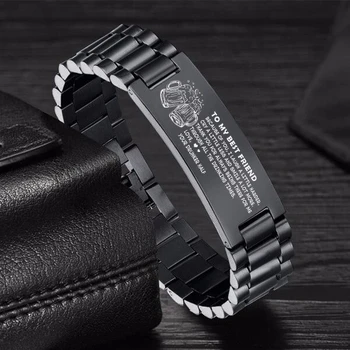 

TO MY BEST FRIEND BRACELET FOR MEN STAINLESS STEEL WRISTBAND