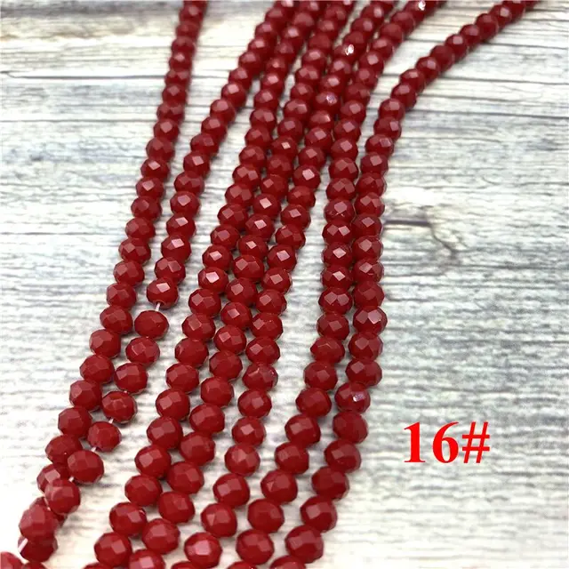 2x3mm/3x4mm/4x6mm Crystal Rondel Beads Faceted Glass Beads For Jewelry Making DIY Female Bracelet Necklace Jewelry NO.16