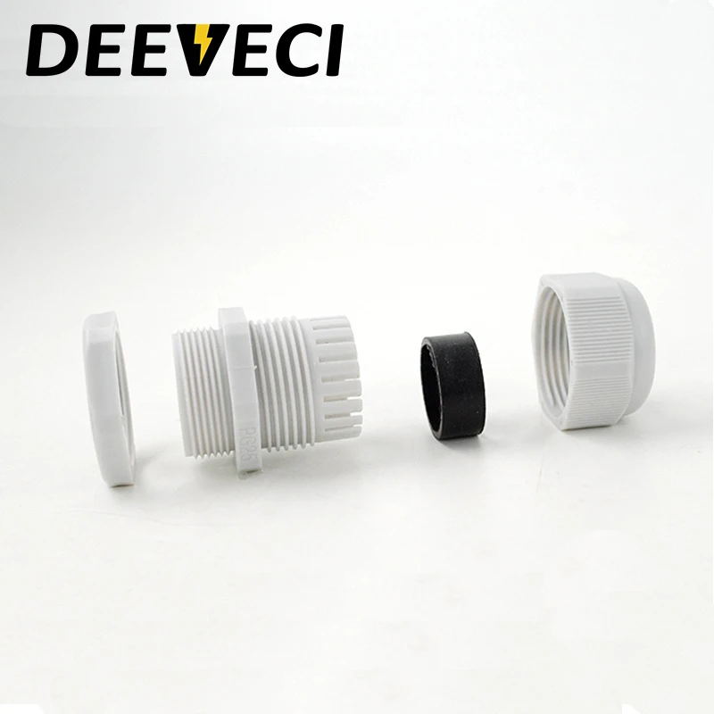 10pcs Waterproof mini cable gland cable entry IP68 PG7 PG9 PG11 PG13.5 nylon plastic connector