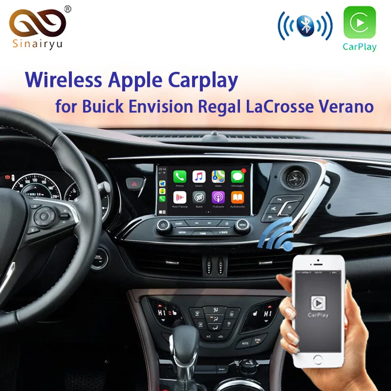 Sinairyu беспроводной Apple Carplay для Buick Regal/La crosse/Verano/Envision 2014-2018 Android авто зеркало в форме