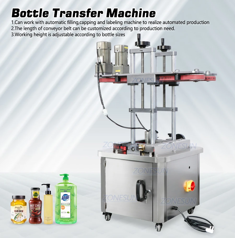 Máquina transportadora de transferencia de sujeción de botella redonda automática ZONESUN ZS-JP1 para cadena de producción