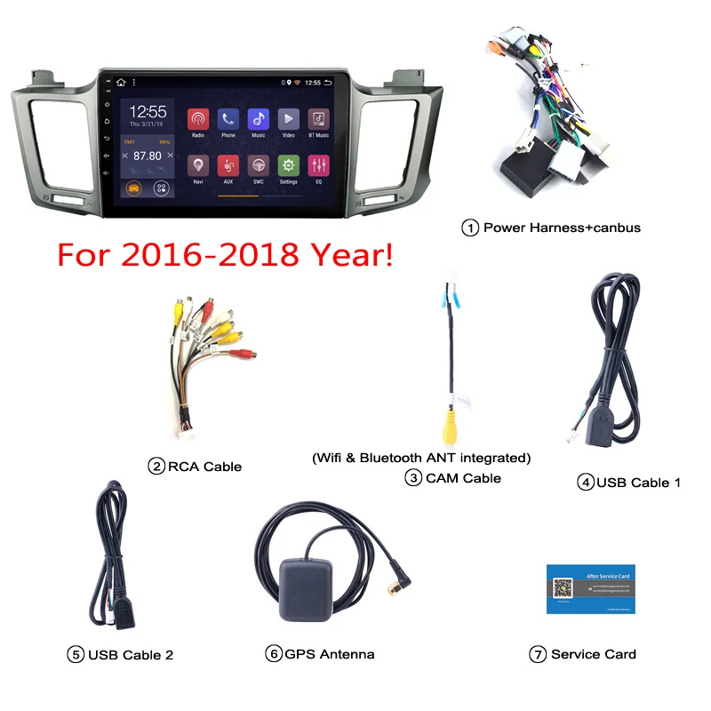PX6 4G+ 64G Android 9,0 для Toyota RAV4 4 XA40 5 XA50 2012- автомобильный Радио Мультимедиа Видео плеер навигация gps - Цвет: 2016-2018 Year
