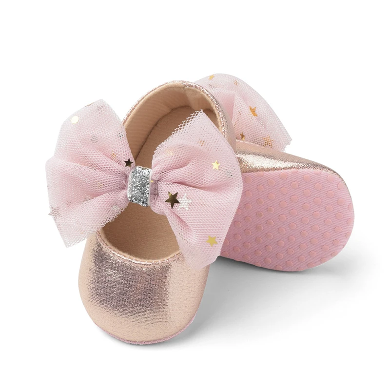 Sneakers Shoes Rose-Gold Baby Booties Newborn Infant Girls Princess Non-Slip for Soft-Crib