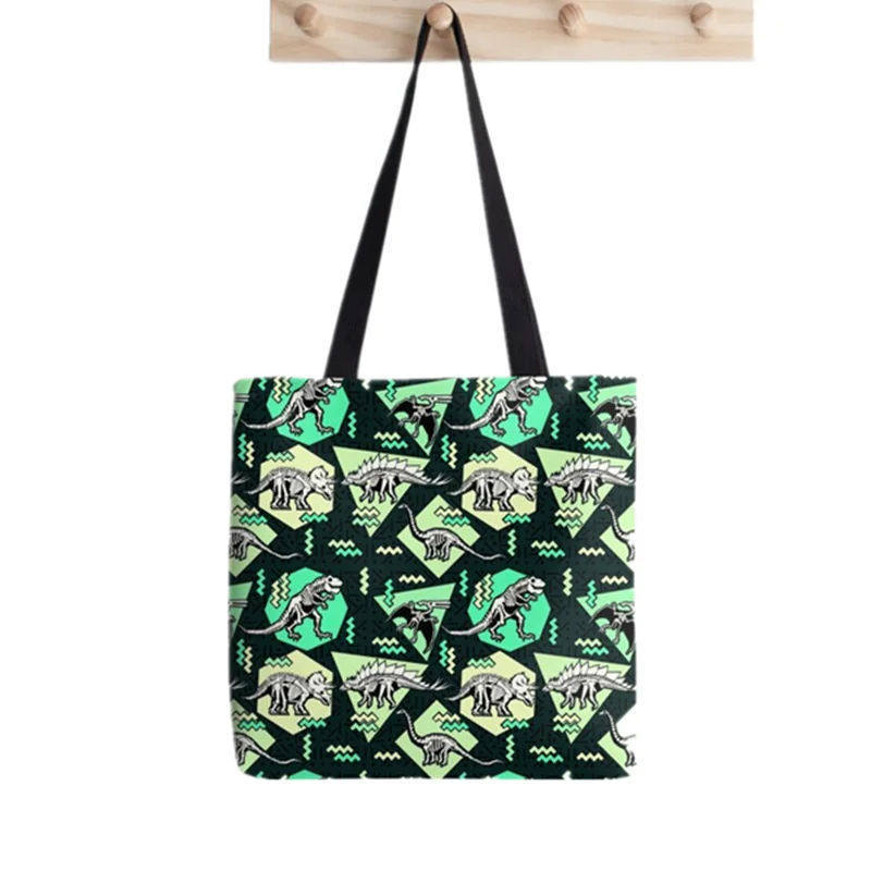 Shopper Neon Rainbow Baphomet Tote Printed Tote Bag women Harajuku shopper handbag girl Shoulder shopping bag Lady Canvas Bag