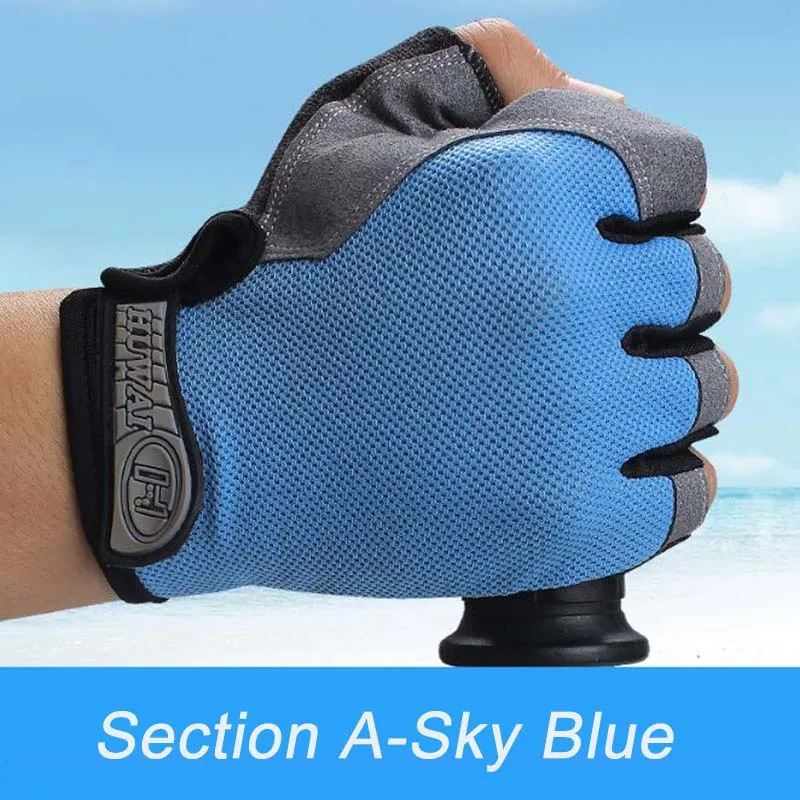 Outdoor Motorcycle Cycling Gloves The Men Spring Summer Non-Slip Shock Absorption Half Finger Gloves Fitness Sports Gloves Women