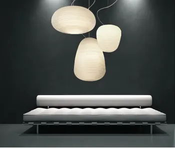 

Nordic Style Post-Modern Simple Bar Creative Striped Hanging Living Room Bedroom Nordic Cafe Cool Simple Glass Drop Lamp