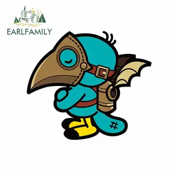

EARLFAMILY 13cm x 11.3cm Sharp-Nosed Blue Duck Car Bumper Window Stickers Vinyl Car Wrap DIY MotorcycleGraffiti Sticker