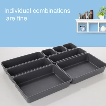 

8 Grids Household Storage Box Kitchen Office Desk Bathroom Cosmetic Makeup Organizer Plastic Drawer Jewelry Sundries Organiser