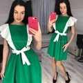 Новинка, летнее Стильное женское платье с длинным рукавом, для офиса, на молнии, прямое мини-платье, весенние модные платья с карманами
