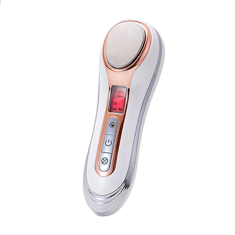 AOKO Ultrasonic Hot Cold Beauty Machine Acne Treatment Face Lifting Electric anti aging Skin Tighten Device Spa Facial Massager