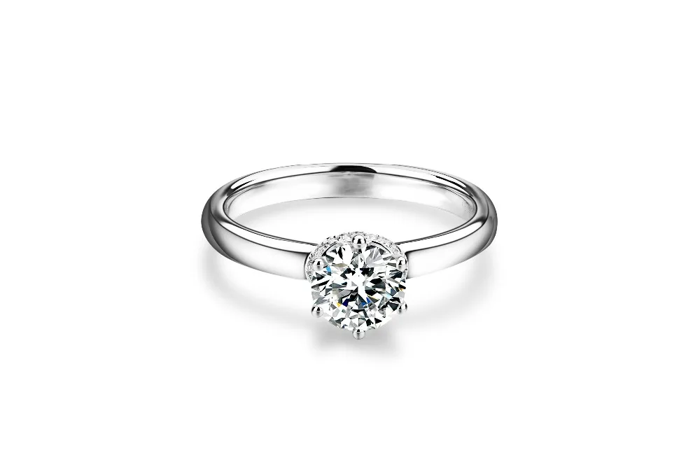 Starszuan драгоценность Высокое качество 18 К Тест Положительный 1ct Moissanite кольцо GH Moissanite кольцо романтический подарок для женщин