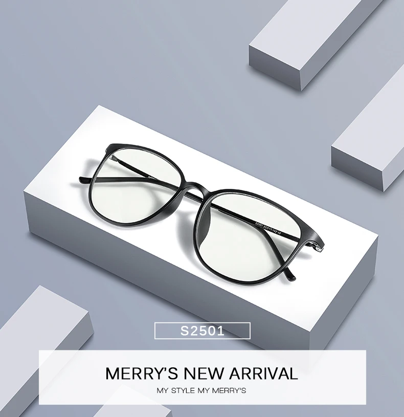 MERRYS Anti Blue Light Glasses For Men Women TR90 Screen Protection Glasses Retro Oval Eyeglasses Pure Titanium Temples S2501FLG blue blocker sunglasses