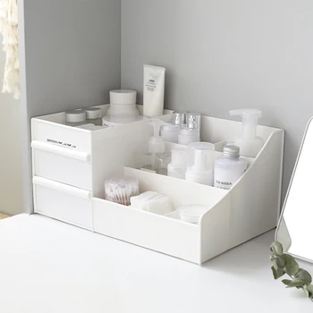 

Drawer Makeup Storage Box Desktop Organizer Dressing Table Shelf Plastic Lipstick Holder Cosmetic Care Sundries Container Box