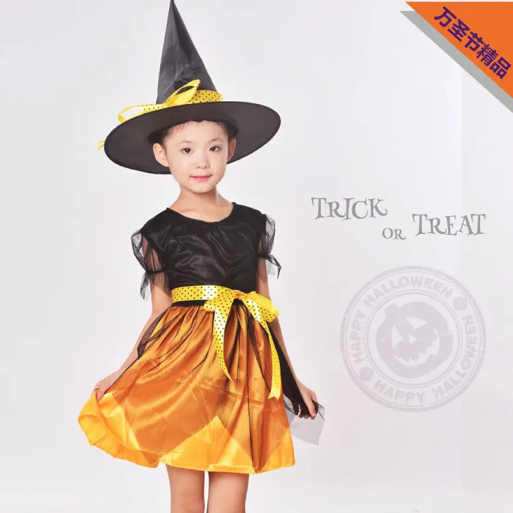 

Детские костюмы для представлений на Хэллоуин, косплей, костюм ведьмы для девочек, костюм ведьмы на Хэллоуин, платье ведьмы с шляпой