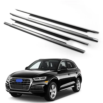 

4X Chrome Car Weatherstrip Window Moulding Trim Auto Seal Belt For Audi Q5 2009 2010 2011 2012 2013 2014 2015 2016 2017 2018