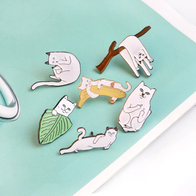 Creative Round Animal Cat Letter Tinplate Pin Soft Button Cartoon Cute  Funny Brooch Badge Laple Clothes Jewelry Gift For Friends - AliExpress