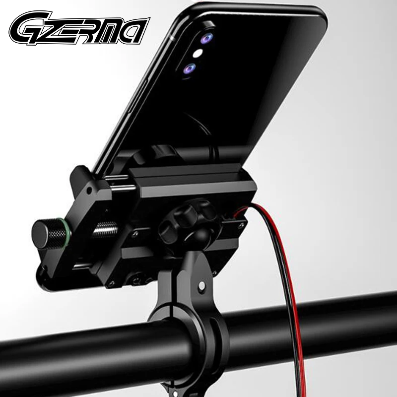 Motorcycle Phone Mount with Charger Aluminium Waterproof Motorcycle