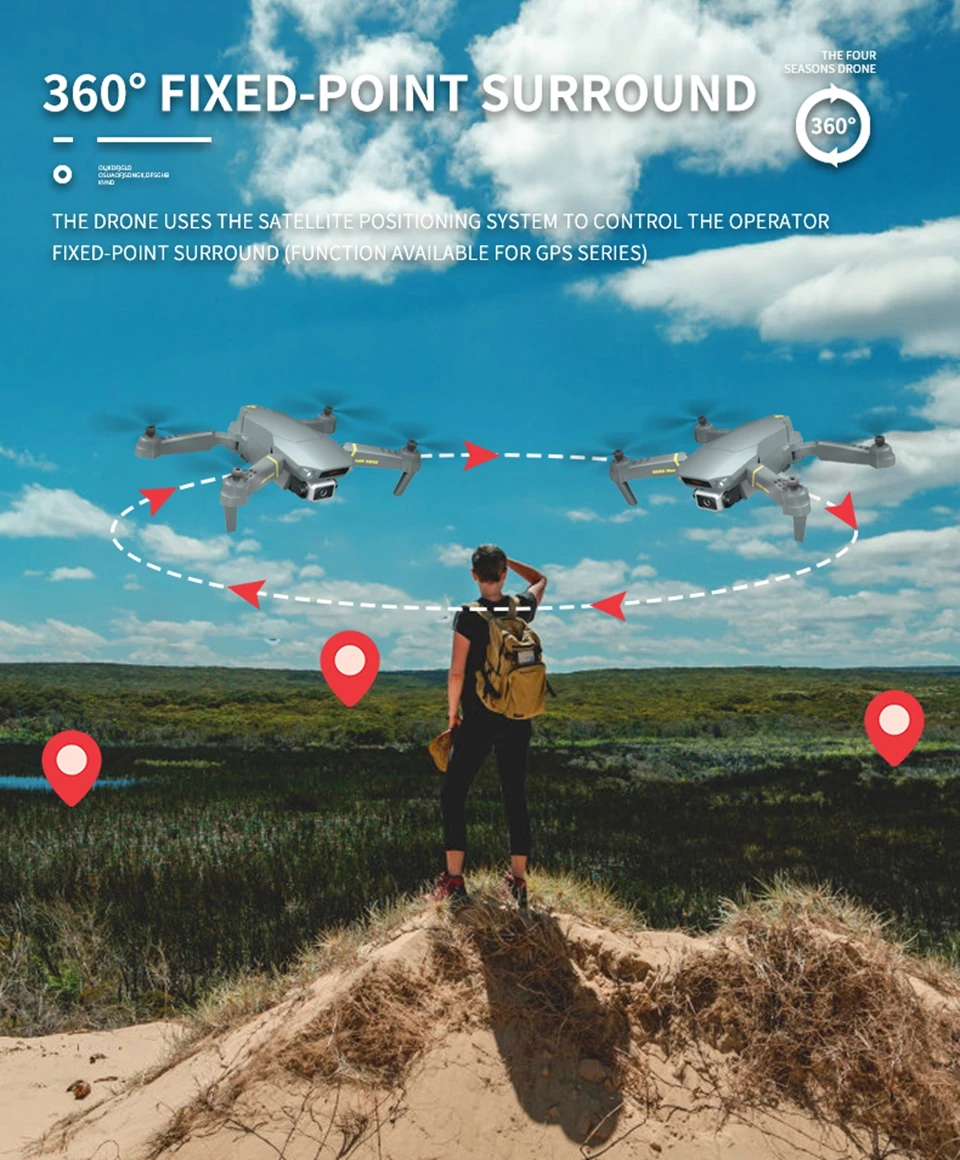 Квадрокоптер (дрон) Global Drone gd89 с камерой WI-Fi FPV — купить в интернет-магазине OZON с быстрой доставкой
