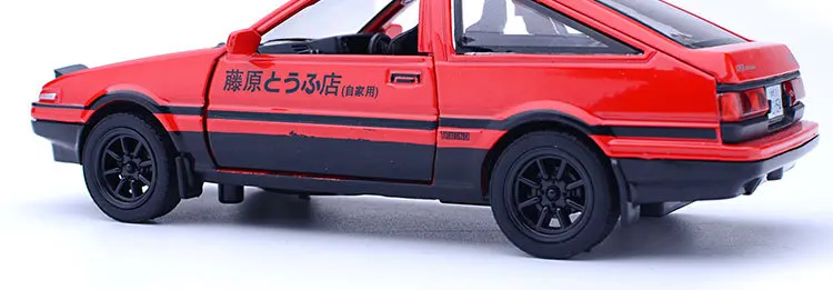 Модель автомобиля Zhenwei TRUENO AE 86 из сплава, литая под давлением, игрушка со звуком для детей, светильник, подарки, открытая дверь, игрушечная коробка