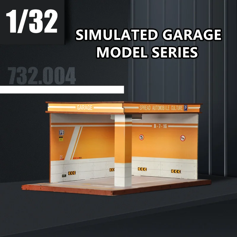 Имитация гаража 1/24 1/32 модель автомобиля парковочное место сцена ручной работы Украшение шоу Игрушка коллекция подарок - Цвет: 1 to32