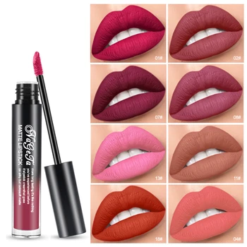 

NAGETA 24 Color Matte Lip Gloss Lasting Moisturizing Non Sticky Liquid Lipstick
