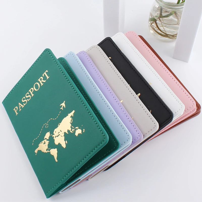 Passport Holder And Luggage Tag Travel Set World Map Document Wallet Card Holder