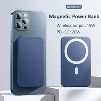Banco de energía magnético 2021, 15W, 10000mAh, carga rápida inalámbrica, PD, 20W, batería externa portátil para Samsung, iPhone 12, 13, Xiaomi