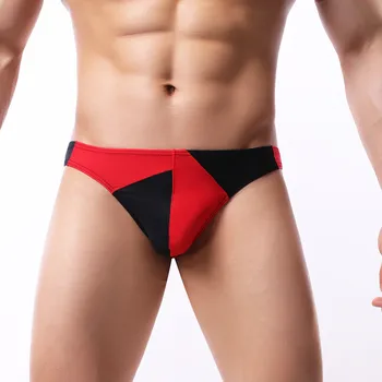 

Men Briefs Nylon High Elasticity Sexy Men Underwear Taste Silk Sliding Ice Silk Gay Underwear Low Waist Underpants ropa interior
