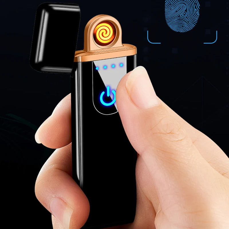 

Mini Slender Touch-sensitive Tungsten Wire Rechargeable Lighter Double-sided Cigarette Lighter USB Rechargeable Lighter