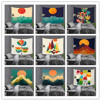 

Indian National Wind Elephant Tapestry Wall Hanging Polyester Thin Bohemian Buddha Tapestry Hanging Painting Blanket