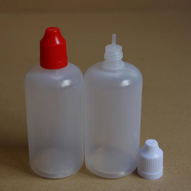 500pcs Empty 100ml E-cig Liquid Bottle PE Plastic Dropper with Childproof Cap Needle Tip Soft | Красота и здоровье