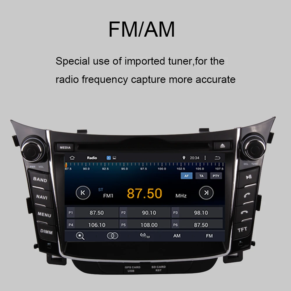 Android 10.0 Car GPS Navigation For Hyundai I30 20122016 Car Radio