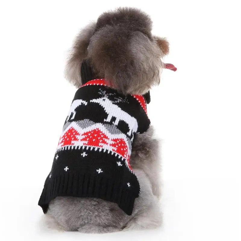 Xmas Dog Sweater Costume Clothes Warm Classic Jacket Coat Warm Pet Jackets Autumn Winter Coats For Small Dog Cat Chihuahua