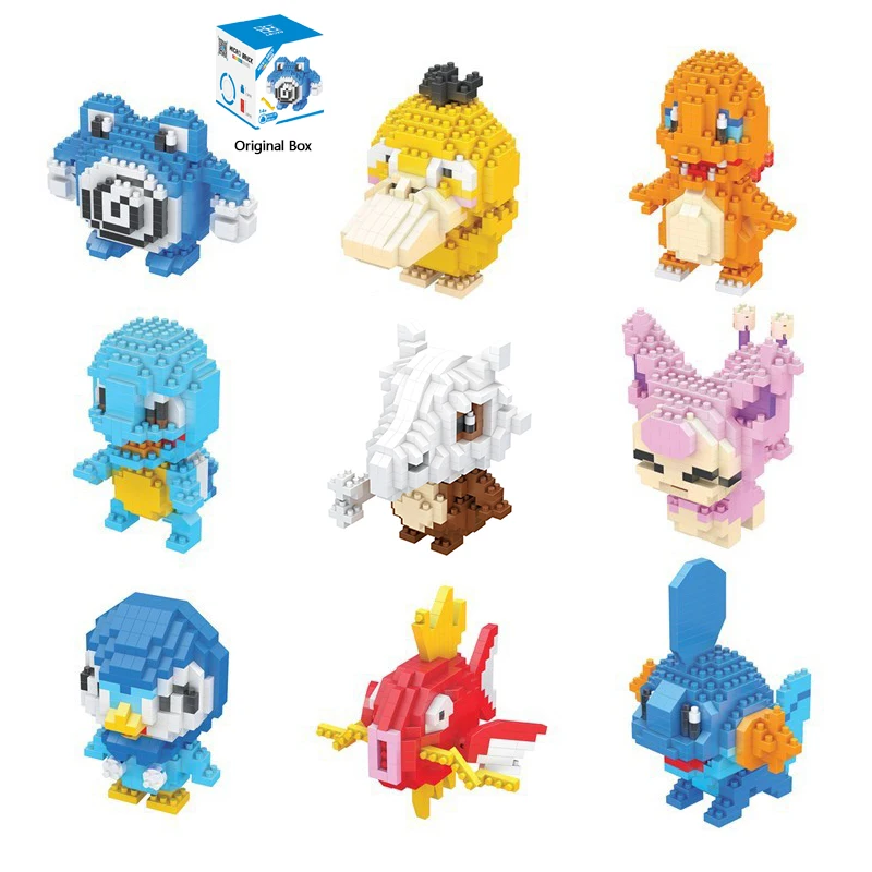 Мини-конструктор 3D сделай сам микро-кирпич образовательная игрушка Покемон