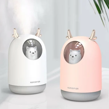 

M7 Little Bear Adorable Pet Humidifier Household Office Mini- Aromatherapy Essential Oil Desktop Mute Usb Atomizer 300/320 ML