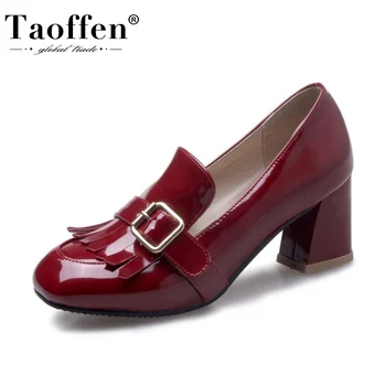 

Taoffen Plus Size 32-46 Women Pumps Party Casual Club Sexy Shoes Women Buckle Spring Office Work Retro Pumps Footwear