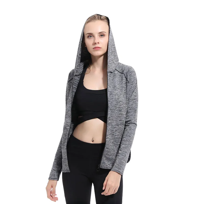 

Manufacturers Direct Selling 2018 Winter New Style Outdoor Fitness Sports Yoga Suit Solid Color Quick-Dry Yoga Jacket xiu shen y