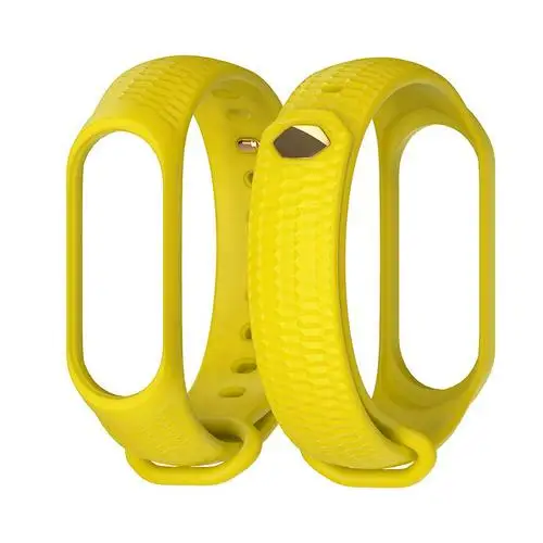 Мягкий Красочный геометрический узор для mi Band 4 аксессуары Pulseira mi band 4 спортивный силиконовый браслет ремешок для Xiao mi Smart Watch - Цвет: yellow