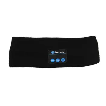 

Knitting Music Headband with Earphone Mic Wireless Bluetooth Headset Earpiece for Sleep Yoga Running Sports Headphone