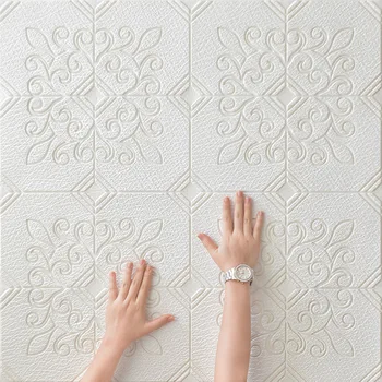 

3D Wall Sticker Anti Collision Background Wallpaper Sticker Self Adhesive Wallpaper Ceiling Room Decoration Upholstery Mural
