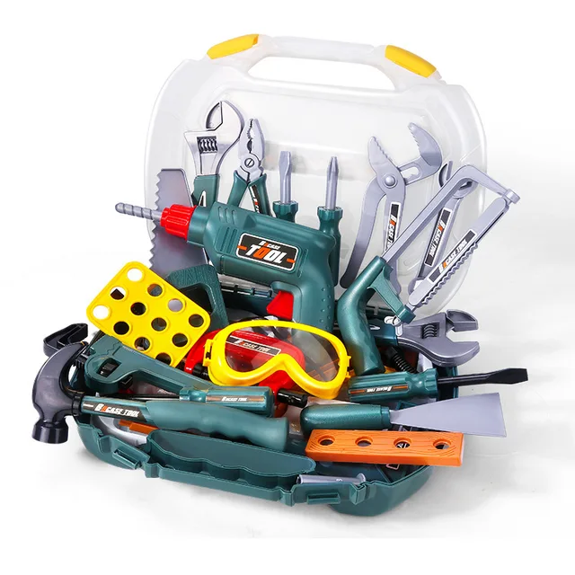 Children's Game Tools Toys For Boy Tool Set Screwdriver Children's Tools Kit Role Play Suitcase For Children Christmas Gift 2
