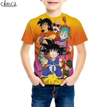 

Cartoon Dragon Ball Z T Shirts Boy Girl 3D Print Classic Anime Children's Short Sleeve Youth Sweatshirt Casual Fashion Tops M305