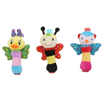 

Lovely Animals Baby Toys Baby Hand Grip Rod Toys, Educational Toys Rattle Animal BB Stick Hand Bell Toy Best Gift For Newborn