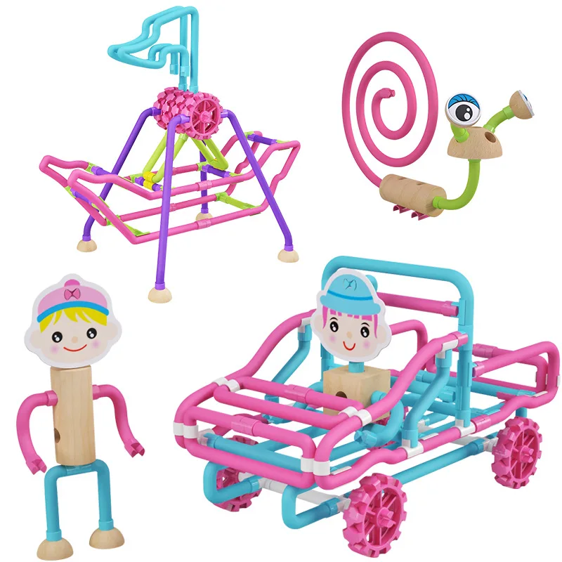 

2019 New Magnetic Stick Diy Infant Puzzle Toy Assembly Building Block Twist Magic Stick 3-7-year-old Puzzle Play Gift Set