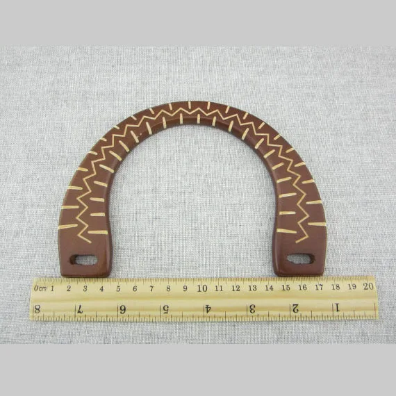 

Free Shipping China Bag Accessories Brown Wood Bag Handles Vintage Fashion Wooden Purse Frame Wholesale Wooden Purse Handle