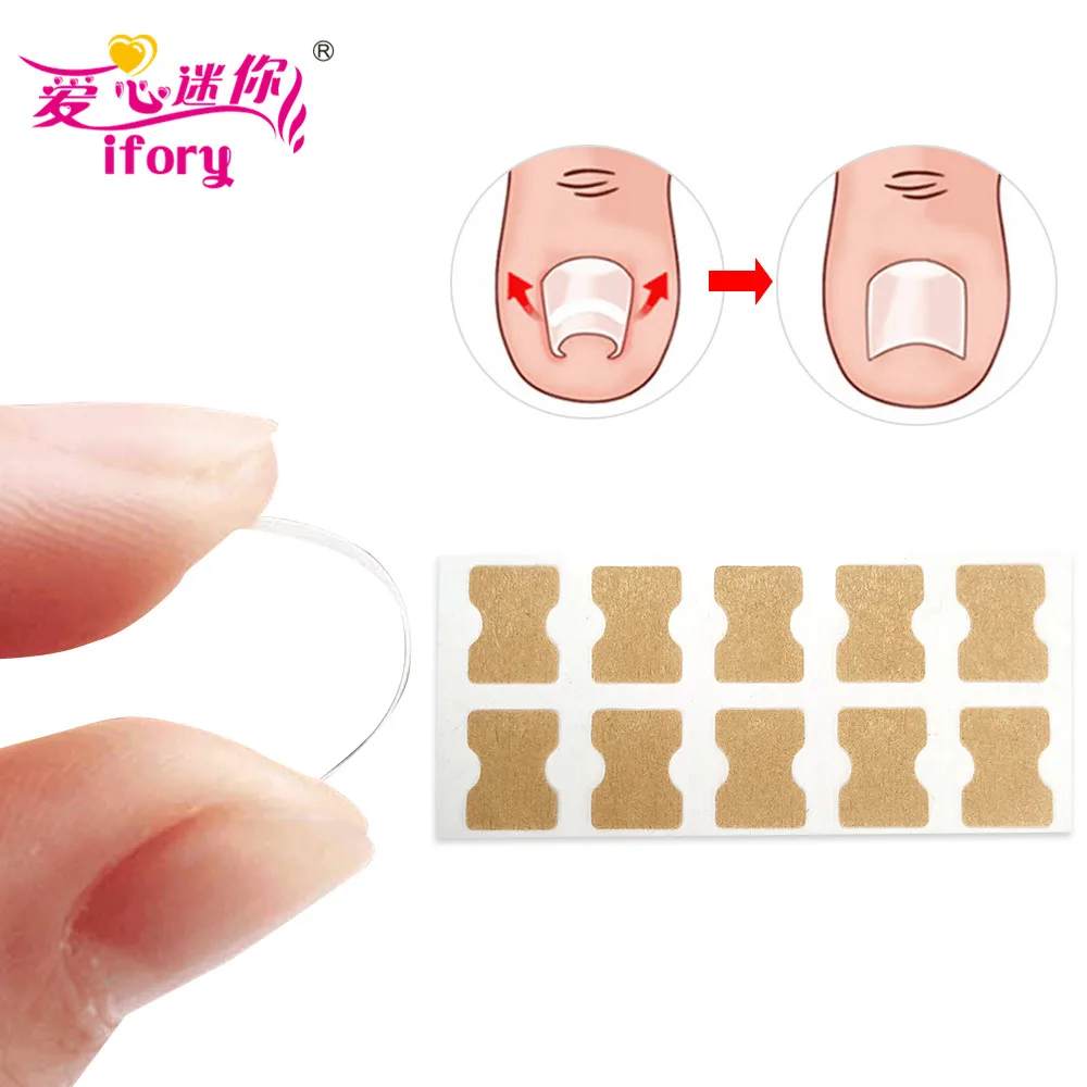 

Ifory 20Pcs Ingrown Toenail Correction Pedicure Foot Orthodontic Toe Thumb Nail Care Patches No Glue Needed Foot Care Tools