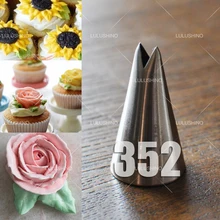 1pc bocais de folha de confeiteiro dicas de tubulação bicos pastelaria creme de aço inoxidável cupcake bolo decoração ferramentas de cozinha 352 #