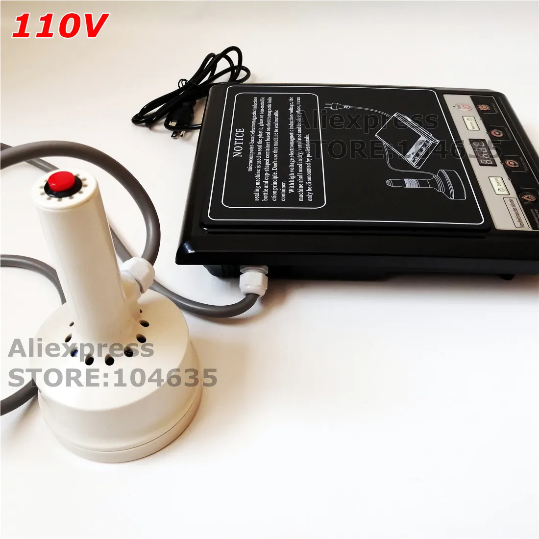 110V Manual Electromagnetic Induction PET Bottle Sealer Machine Aluminium Foil Induction Sealing Machine  Seal Size:20-100mm 6
