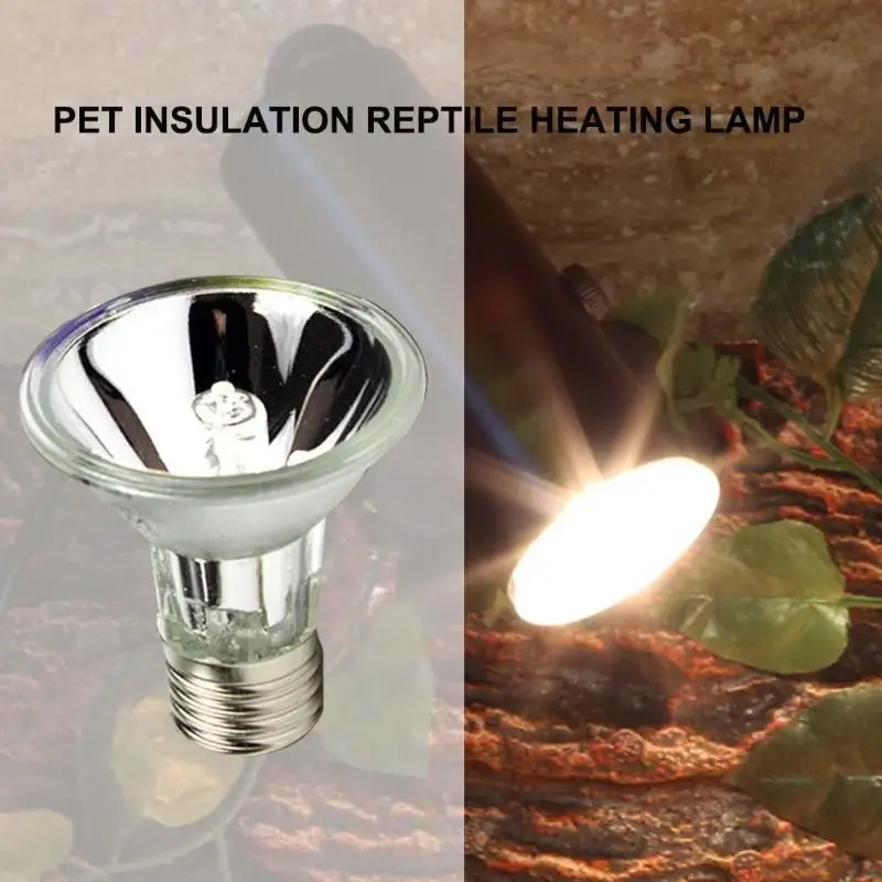 25/50W UVA and UVB Mini Heating Light 110V Turtle Basking Lamp Promoting Reptilian Growth Full Spectrum Pet Reptile
