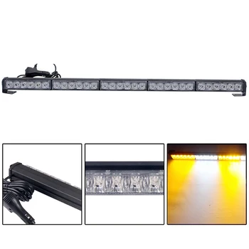 

31'' 30 LED Red White Blue Strobe Light Strobe Emergency Warning Flashing Light Bar Fireman Flas Light